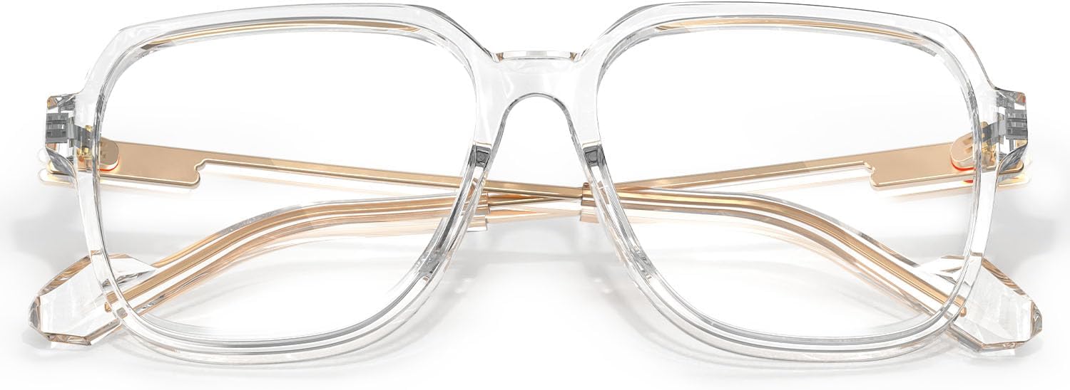 VISOONE Oversized Blue Light Blocking Glasses with Chic Square TR90 Frame and Metal Temple for Women Men Ryan - Image 4