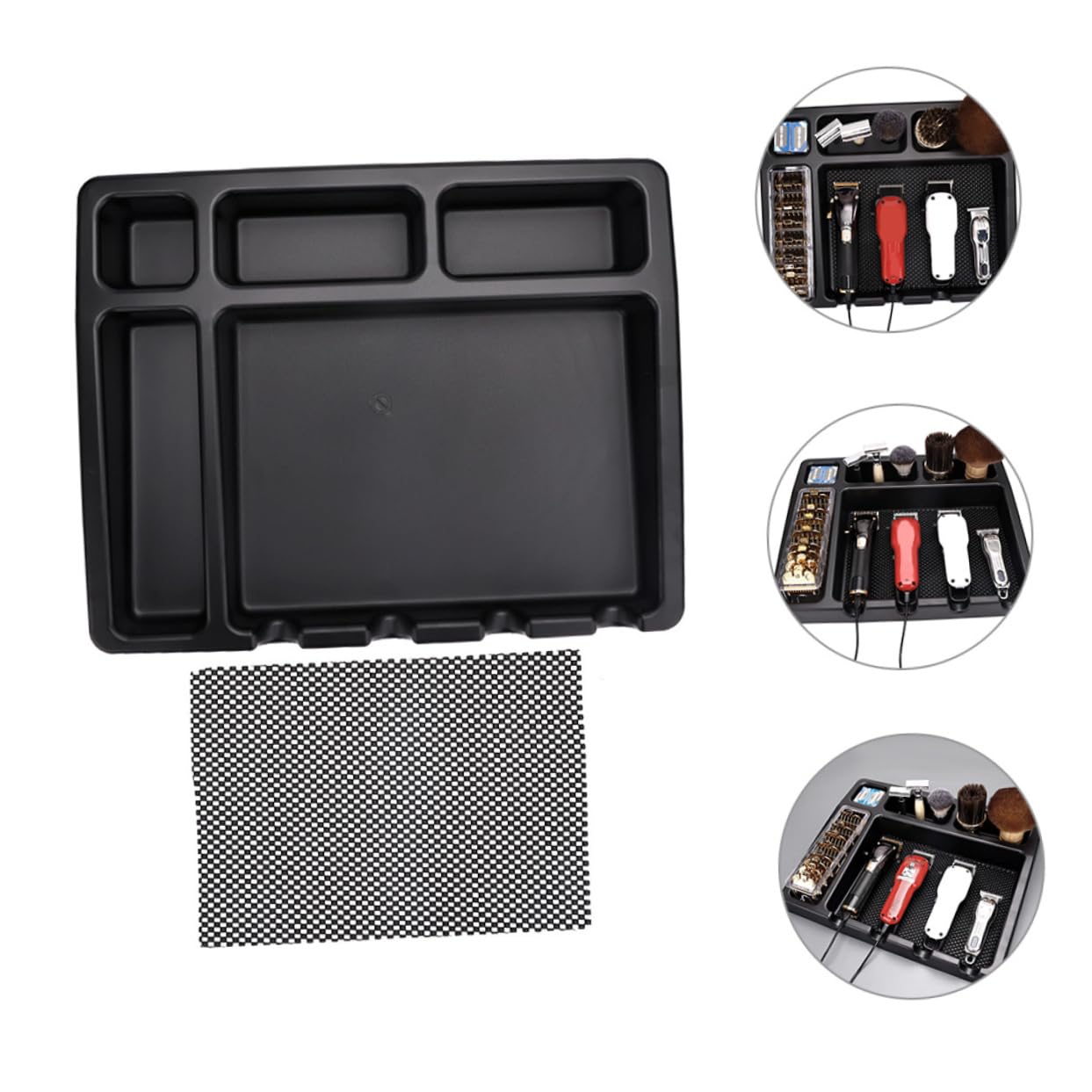 VICASKY Clipper Holder for Salon Barber Equipment Organizer Styling Tools Holder Barber Mat Storage Box