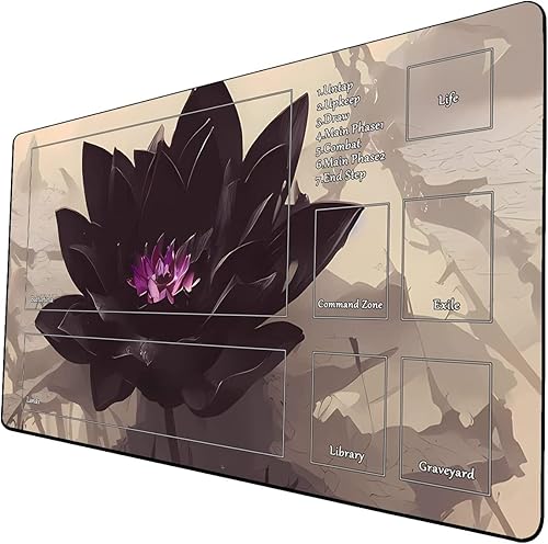 Miniatura 7 de Fantasy Black Lotus TCG - Tapete de juego de 24 x 14 pulgadas, tapete de juego para MTG DTCG CCG RPG Trading Card Game Mats superficie lisa juego de