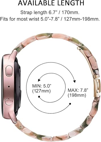 Vista 181 de Correas compatibles con Samsung Galaxy Watch 7 / FE / 6/6 Classic / 5/5 Pro / 4/4 Classic / 3 de 1.614 in / Huawei GT3 de 1.654 pulgadas, 0.787