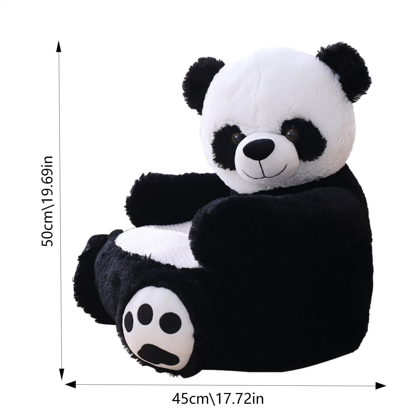 Kinder-Panda-Armlehnenstuhl – Plüsch-Panda-Sofa für Kinder, Tier-Lesestuhl | Weicher Panda-Sessel, Plüsch-Kindersofa, bequemer Armlehnenstuhl, Stützsitz für und Mädchen, Panda-Sitz für das Kind