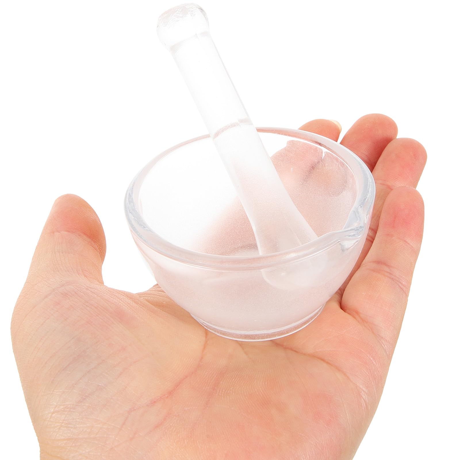 Mortero Químico de Vidrio 60mm para Laboratorio, Recipiente de Molienda Profesional