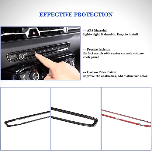 Miniatura 5 de Marco de perilla de volumen de consola central para Toyota Supra GR A90 A91 MK5 2019-2024, marco decorativo de perilla de interruptor de volumen