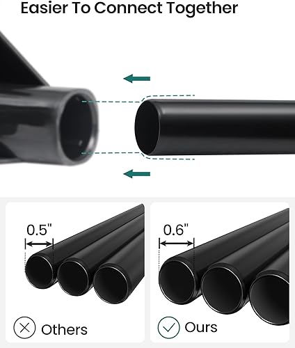 Miniatura 6 de Hzuaneri Armario portátil de 47.6 pulgadas para dormitorio, 2 rieles de ropa con cubierta de tela no tejida, organizador de almacenamiento de ropa,