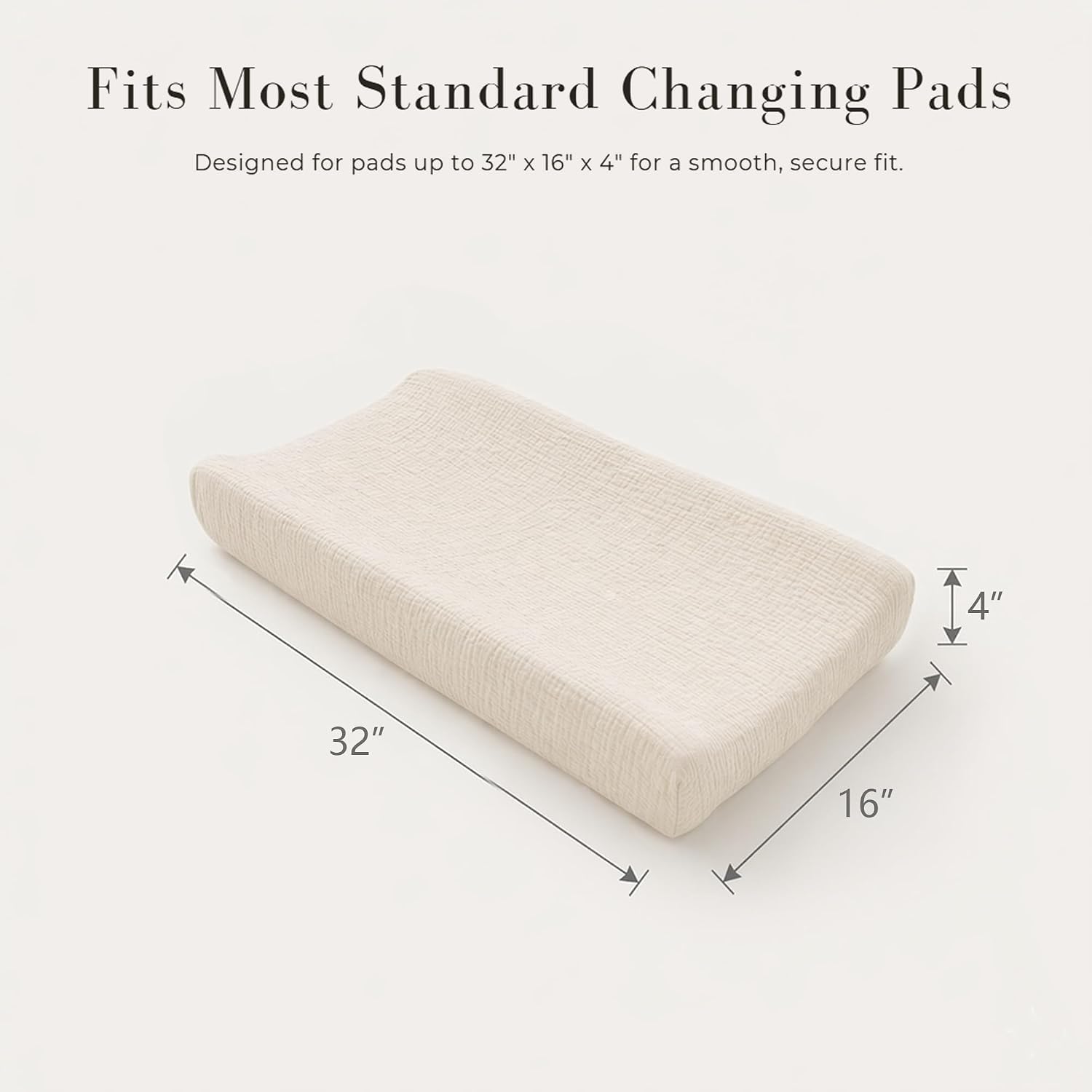 MairMore 3-Pack Muslin Baby Changing Pad Covers for Boys & Girls, 32" x 16"