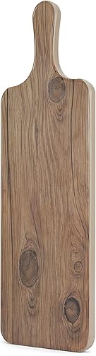 Miniatura 6 de AME D'ESSENCE Tabla de servir de melamina de mármol sintético de ónix de 12 12 x 5 12 pulgadas con asa para carne, queso, verduras, pan y embutidos