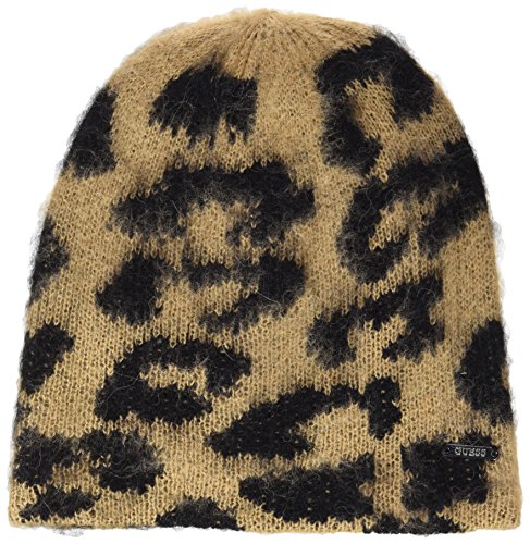 Guess Cuffia Berretto, Nero (Maculate Beige