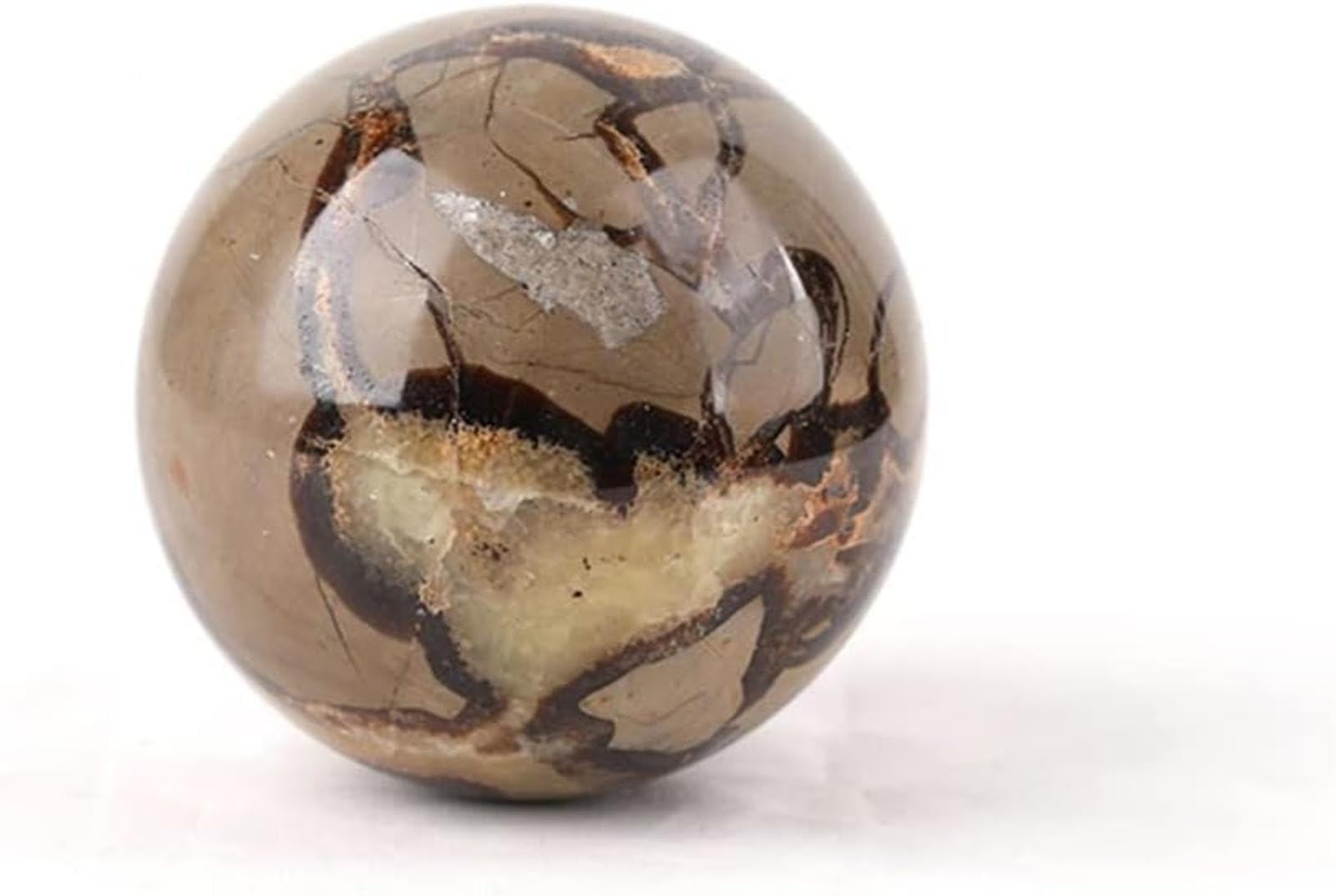 RVBLRDSE Dragon Septarian Stone Ball Crystal Sphere Quartz Gemstone for Home Decor, Fengshui, Divination,40mm Gemstone Stone