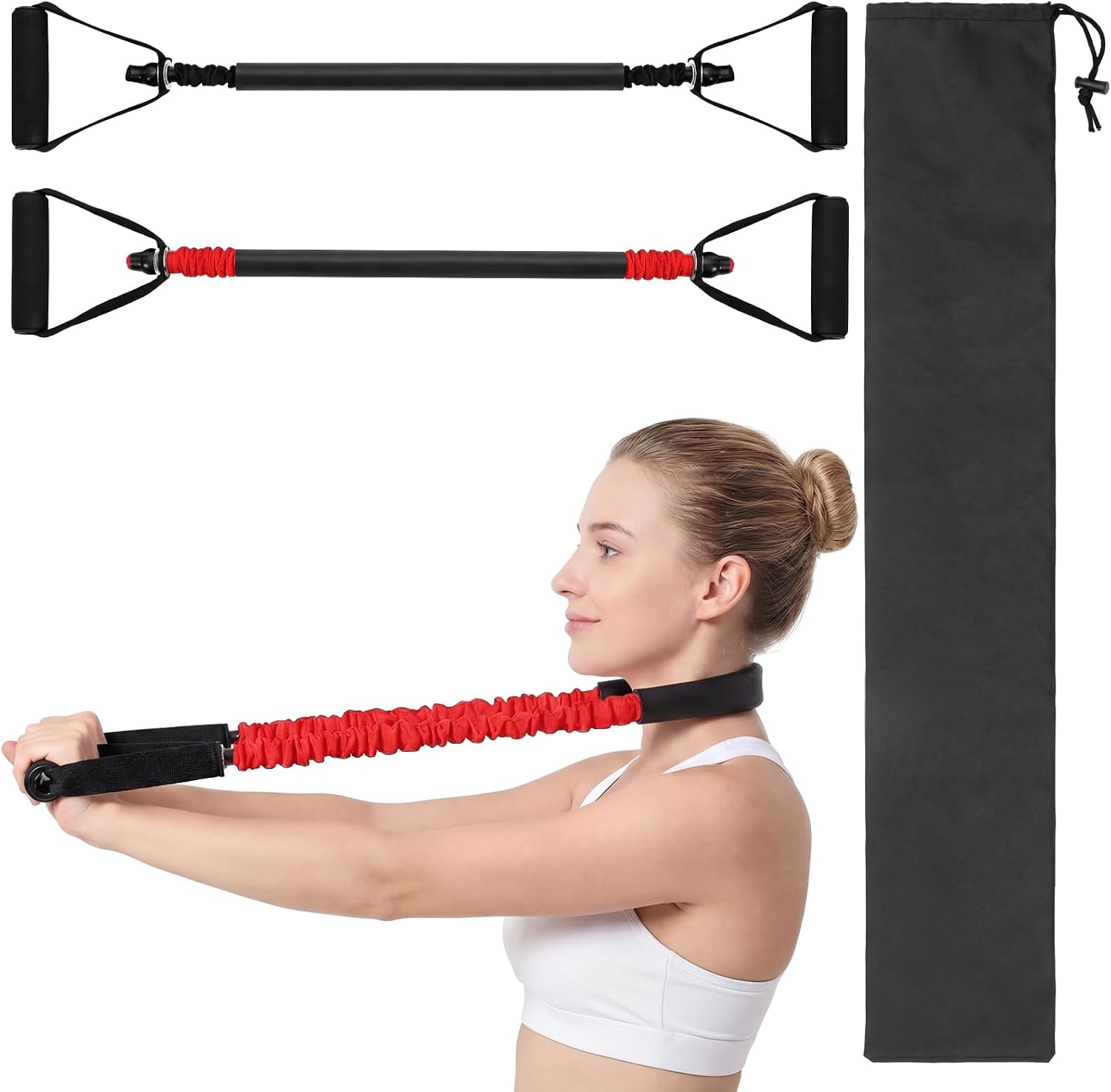 Shappy 2 Pcs Neck Stretcher Exerciser Cervical Traction Device 20-25lb, 30-35lb Neck Chiropractor Pull Device Portable Traction Exerciser for Home Office Workout Use, Durable and Comfortable