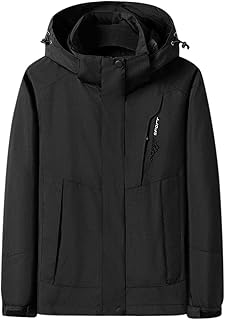 KJDWJKJRF Hooded Jacket Men's Cotton Outdoor Jackets for Men 4XL Hiking Jacket Men's Breathable Softshell Jacket Men's Waterproof Breathable Jacket Motorcycle Jacket Men's Leather Bicycle Rain Jacket