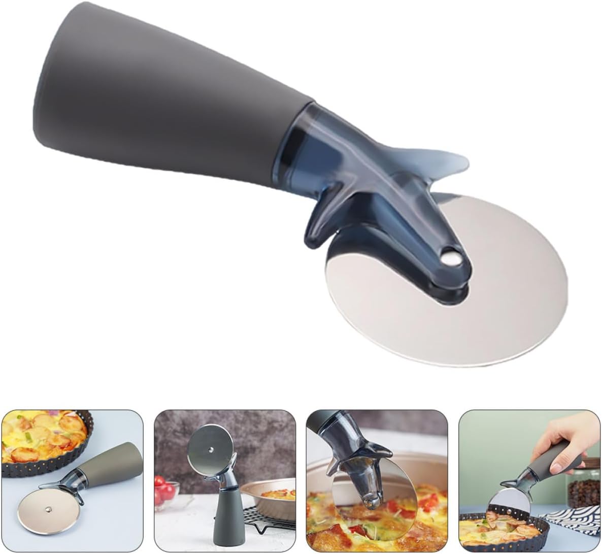 Stainless Steel Pizza Cutter Wheel Bread Cutter Kitchen Slicer Sharp Blade for Pizza and Vegetable Slicing Cooking Tool