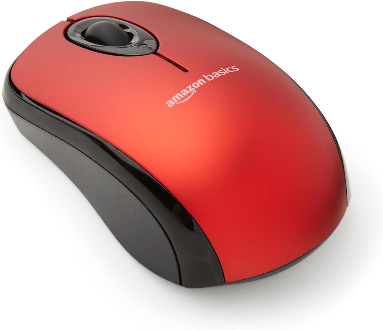 - Amazon Basics 2.4 GHz Optical Wireless Mouse for Laptop and Computer, USB Nano Receiver, Red
