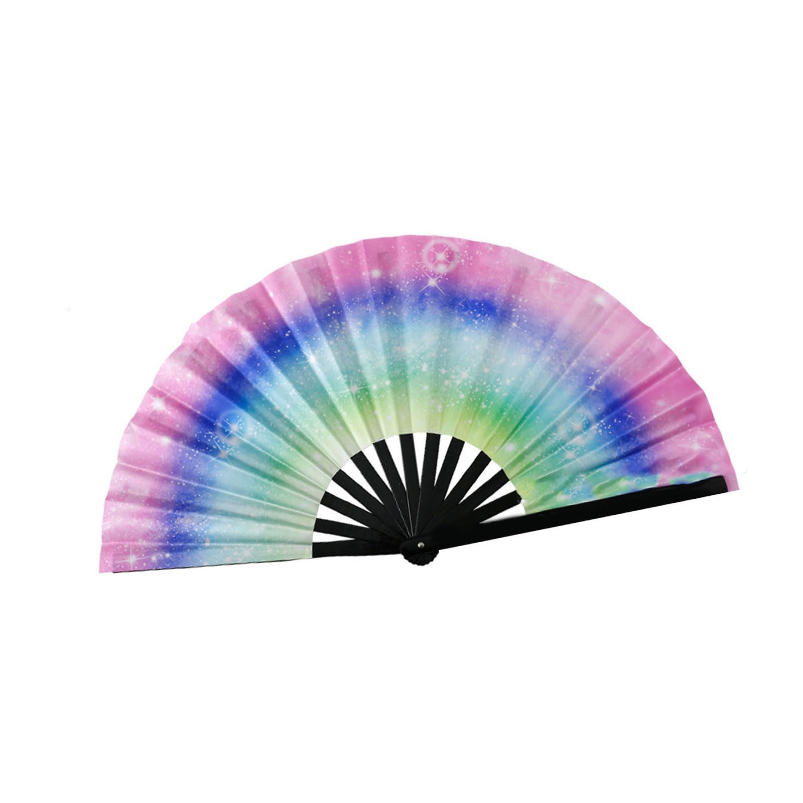 Jazuaiao Fluorescent Handheld Fan for Discos Dance Parties Festival Event and Themed Costume Accessories Folding Fan