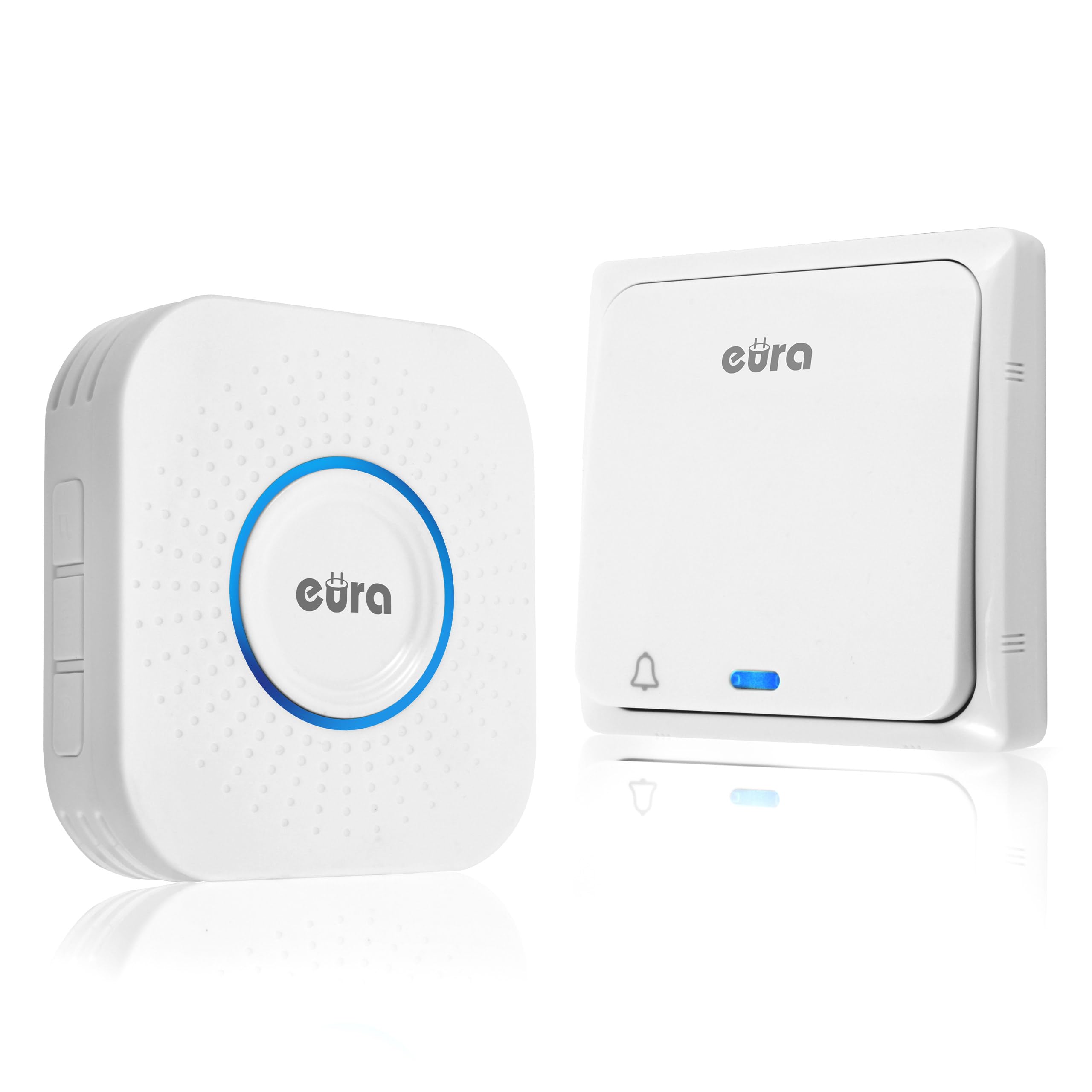 Eura WDP-82H2 - Timbre inalámbrico sin batería para exteriores (alcance de 100 m, 58 tonos, 4 niveles de volumen)
