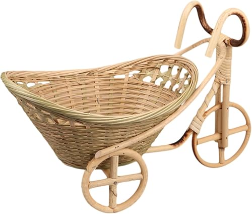 Cabilock Cesta de fruta tejida de bambú para pan, recipiente para dulces, cesta de servir, cesta de flores, bandeja de aperitivos, cesta de