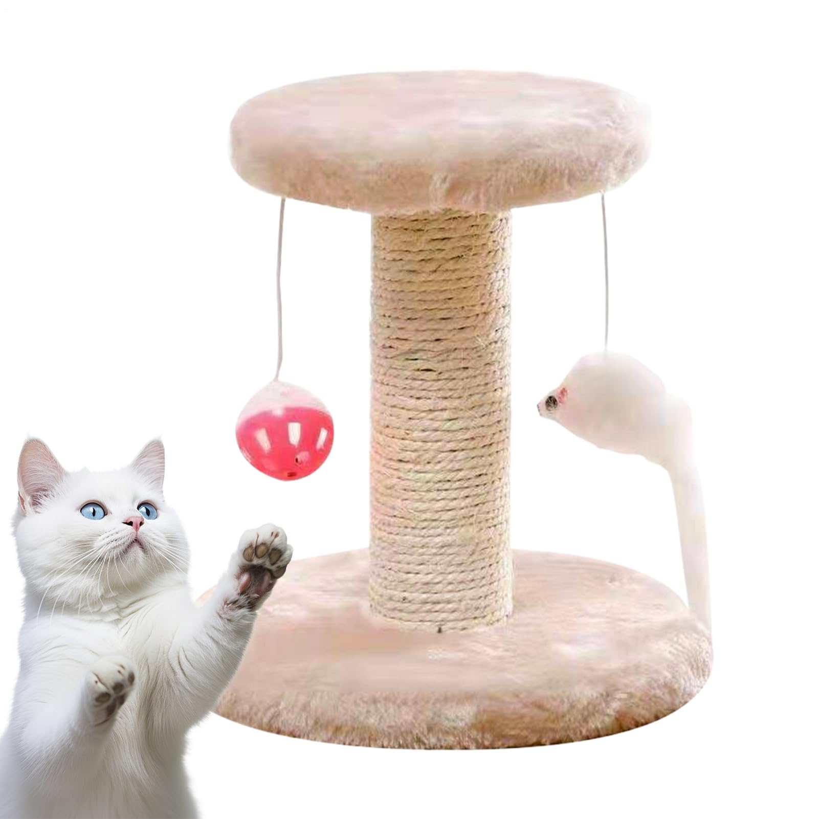 Griffoir pour chat avec poteau à griffes en sisal et plateau arbre à chat Teksome