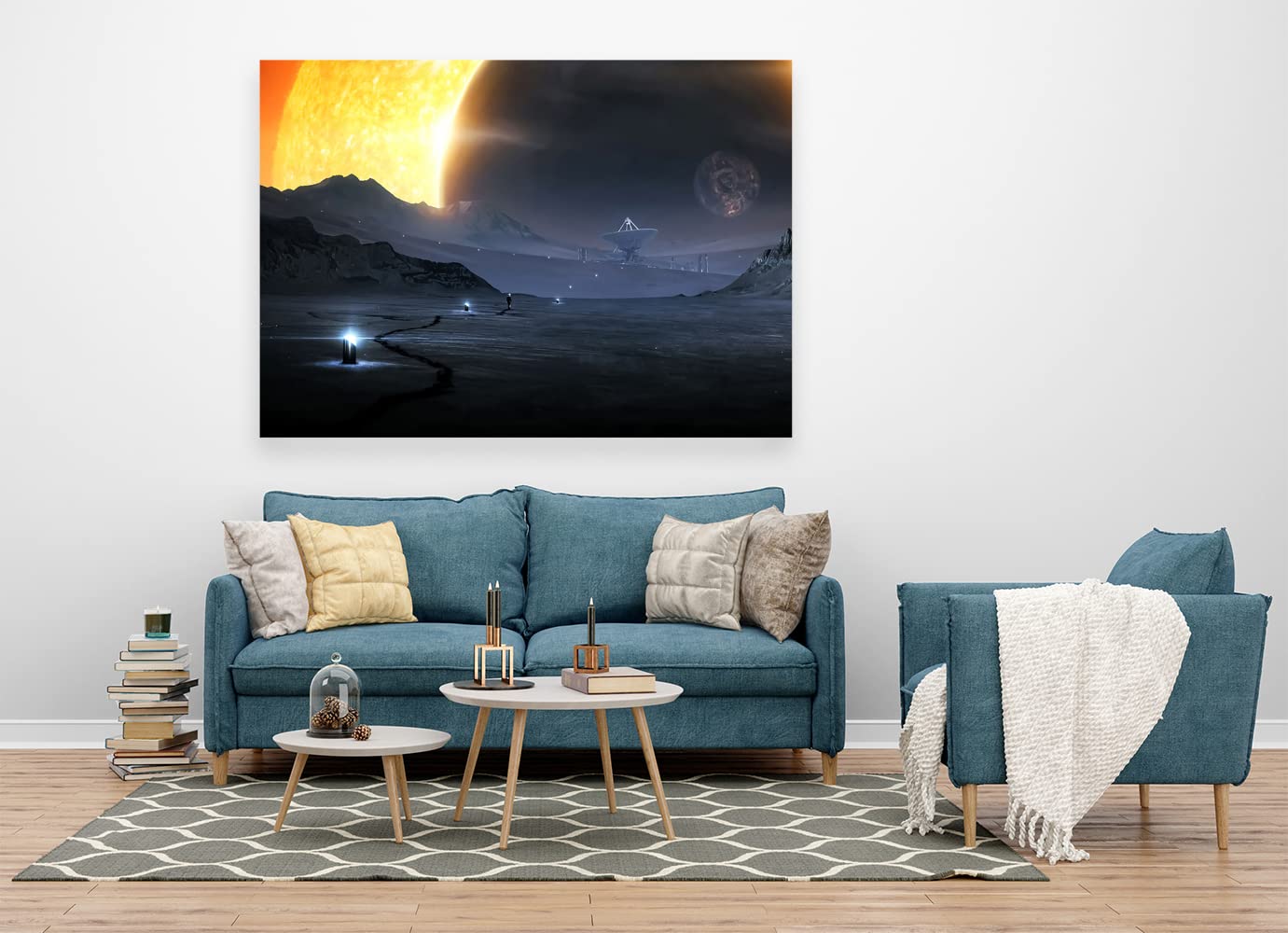 Xtreme Skins Wooden Framed Canvas - Wall Decor for Living Room, Bedroom, Office, Hotels, Drawing Room (60x45 Inch) - Realm of Shades