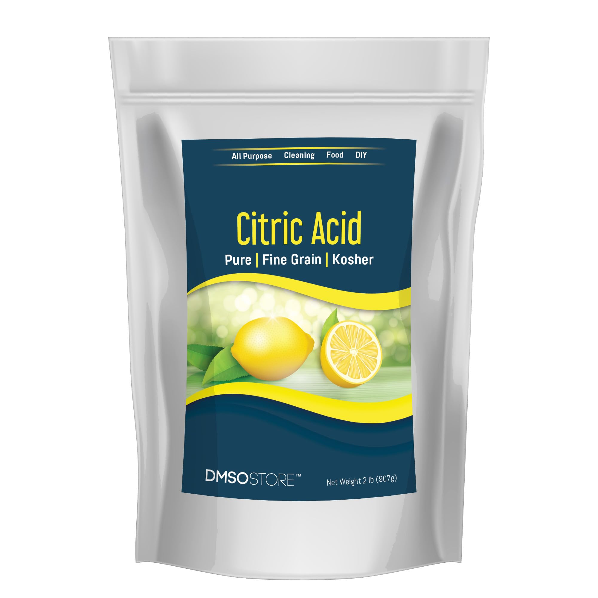 Citric Acid 2 lb. Pure Food Grade, Anhydrous, Fine Grain Powder, Kosher, Multi-Purpose