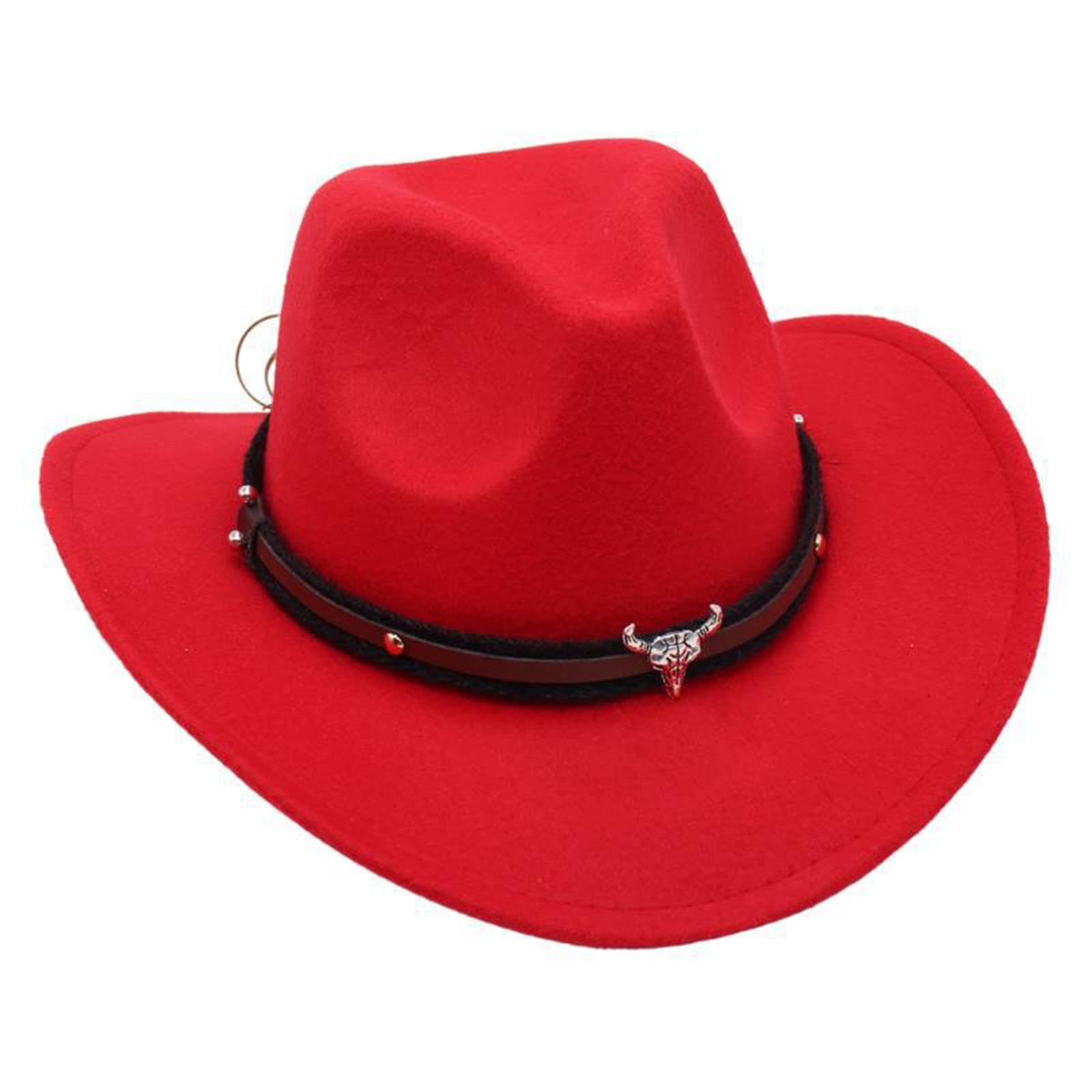 Enakshi Wide Brim Hat Casual Dress up Photo Props Fishing Cosplay Western Cowboy Hat Red| Clothing, Shoes & Accessories|Womens Accessories|Hats-image-45