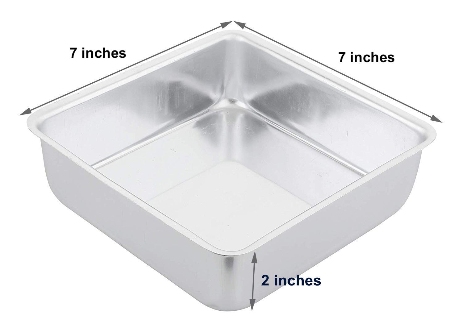 iChef ™ - Aluminium Square Cake Mould (7 x 7 x 2 inches) 1
