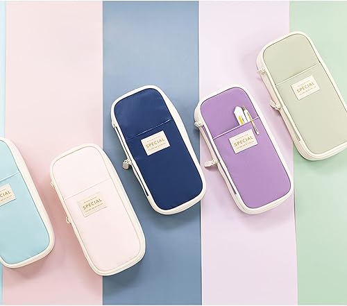 Miniatura 7 de Colorido estuche de almacenamiento grande para lápices con cremallera, organizador de gran capacidad, para oficina, caja de soporte de viaje