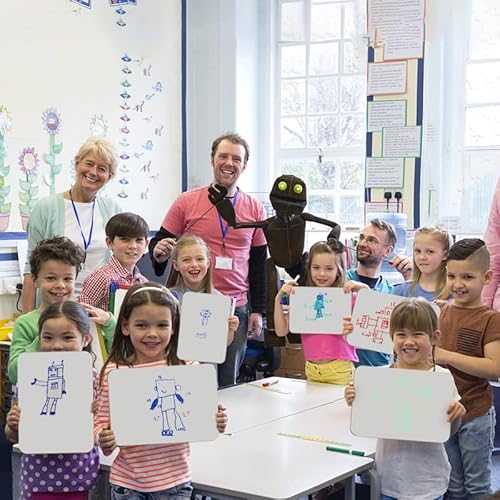 Hisredsun 8 Stück whiteboard klein, Mini Whiteboard a4, abwischbare tafel mit 8 Stiften und 8 Radiergummis, kleines whiteboard für Klassenzimmer, Zuhause und Büro