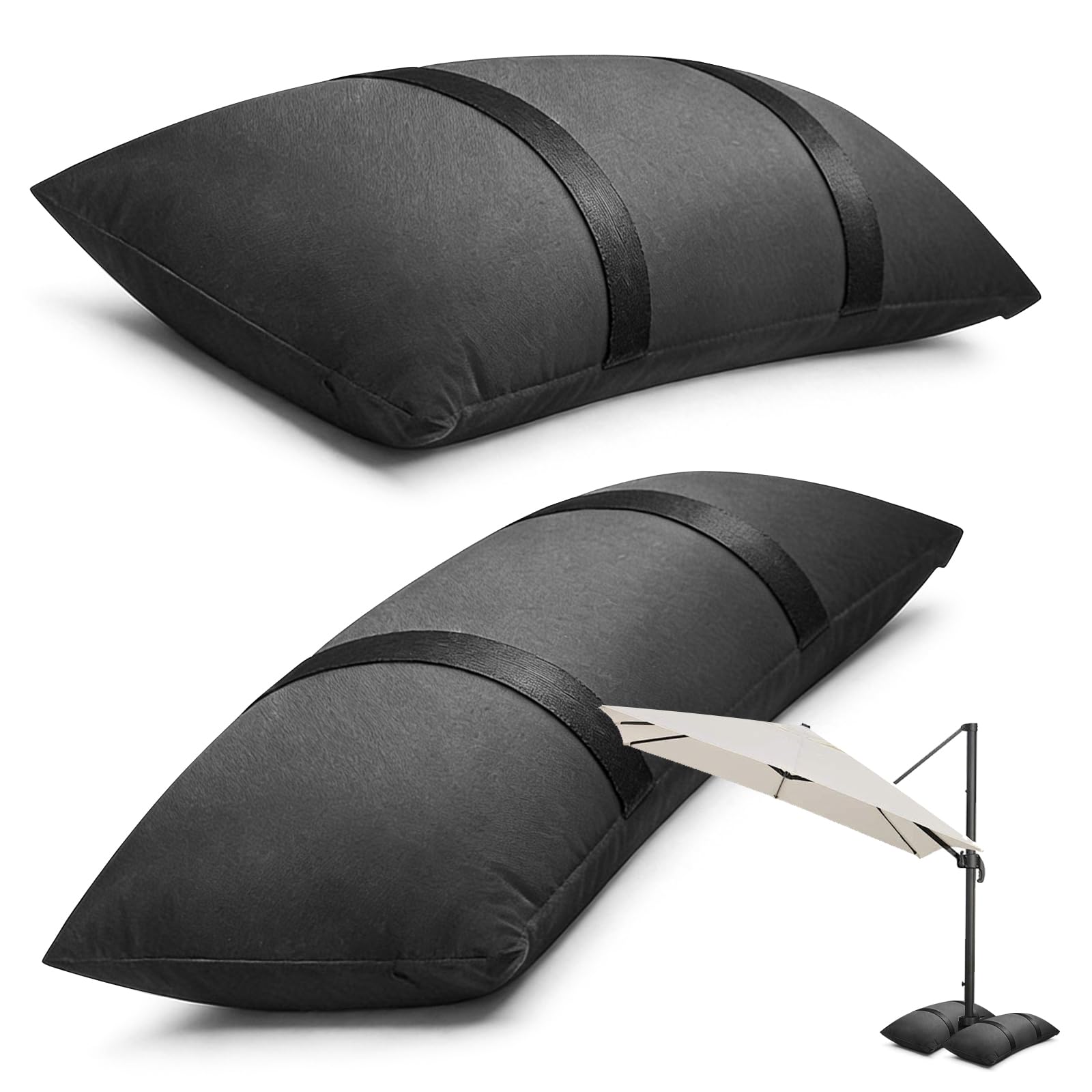 Sandsäcke zum Beschweren Bis 70X25cm Sandsack 2 Stück 20kg Befüllen | Sonnenschirm Beschwerer Gewichte Outdoor, Sandsäcke für Sonnenschirm Trampolin Gartenmöbel Beschwerer Gewichte