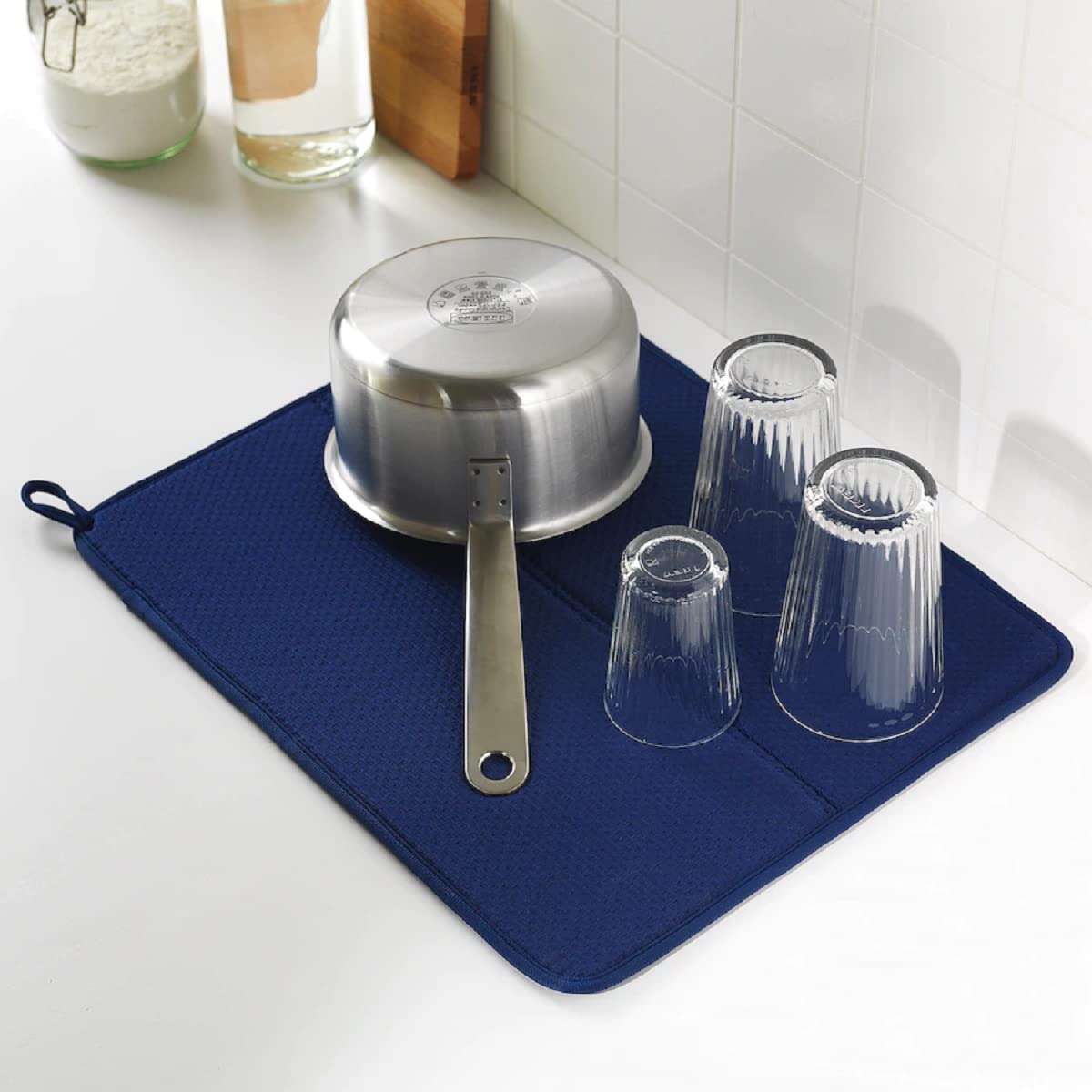 IKEA Little Loved Dish Drying Mat - Blue -5 IKEA Little Loved Dish Drying Mat - Blue -5