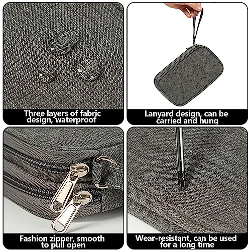 OdiuK Kabeltasche Elektroniktasche – Wasserdichter, Doppelter Reißverschluss, Reise Organizer für Kabel, Powerbank, USB-Zubehör – Perfekt für Alltag, Büro & Reisen