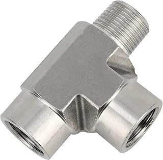 Avanty Stainless Steel 304 Pipe Fitting, Street Tee, Male Run Tee, 1/2" NPT Female x 1/2" NPT Male x 1/2" NPT Female