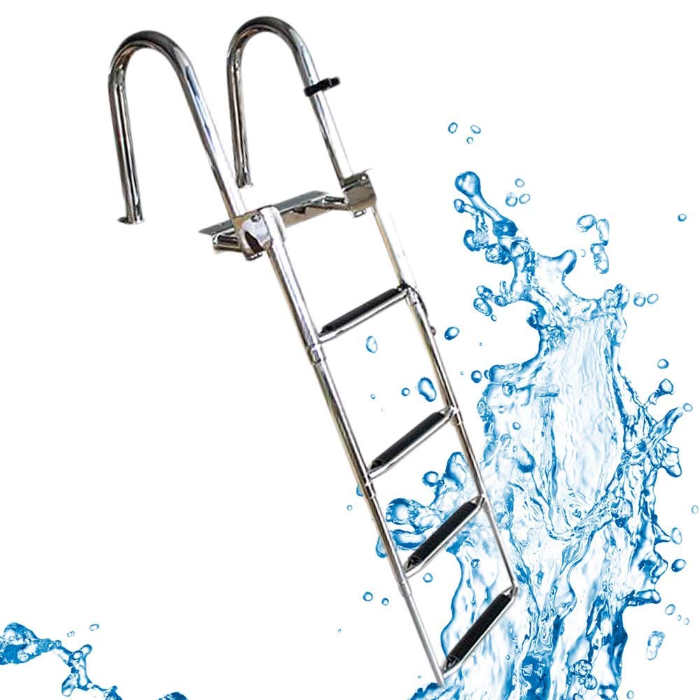 Buy Boat Ladder, Stainless Steel 4 Step Pool Ladder, Pontoon Boat