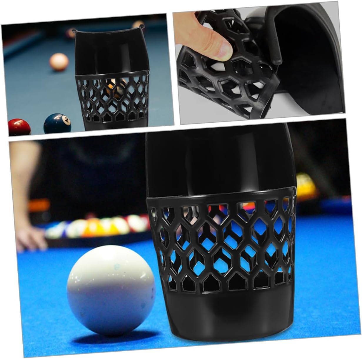 Toyvian 6pcs Pool Table Accessory Billiard Net Pockets Replacement Storage Pockets for Billiard Table