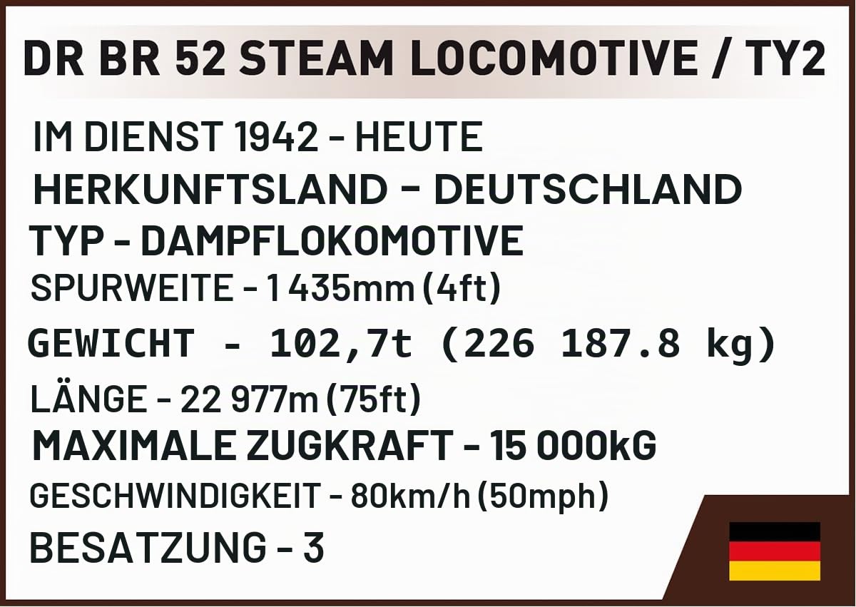 DR BR 52Steam Locomotive & Railway Semaphore Scale 1:35, Schwarz