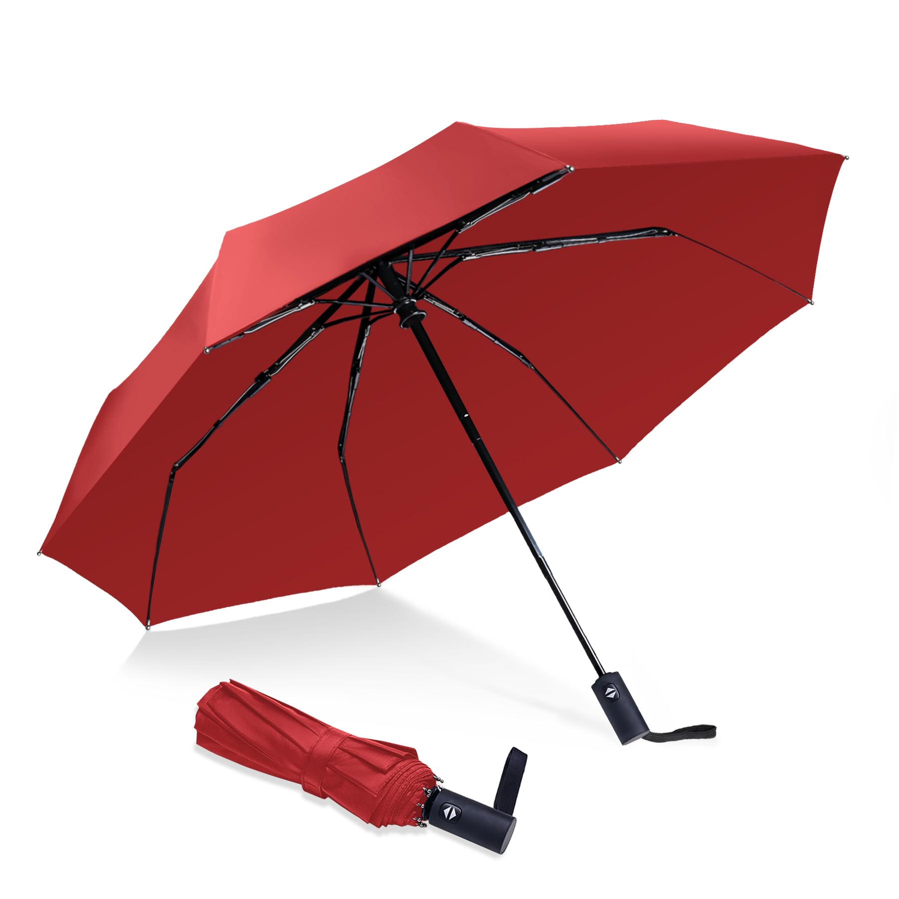 NPCQUN Travel Essentials Umbrella Windproof Compact Collapsible Light, Automatic, Strong and Portable, Wind Resistant Folding Small Umbrella for Rain