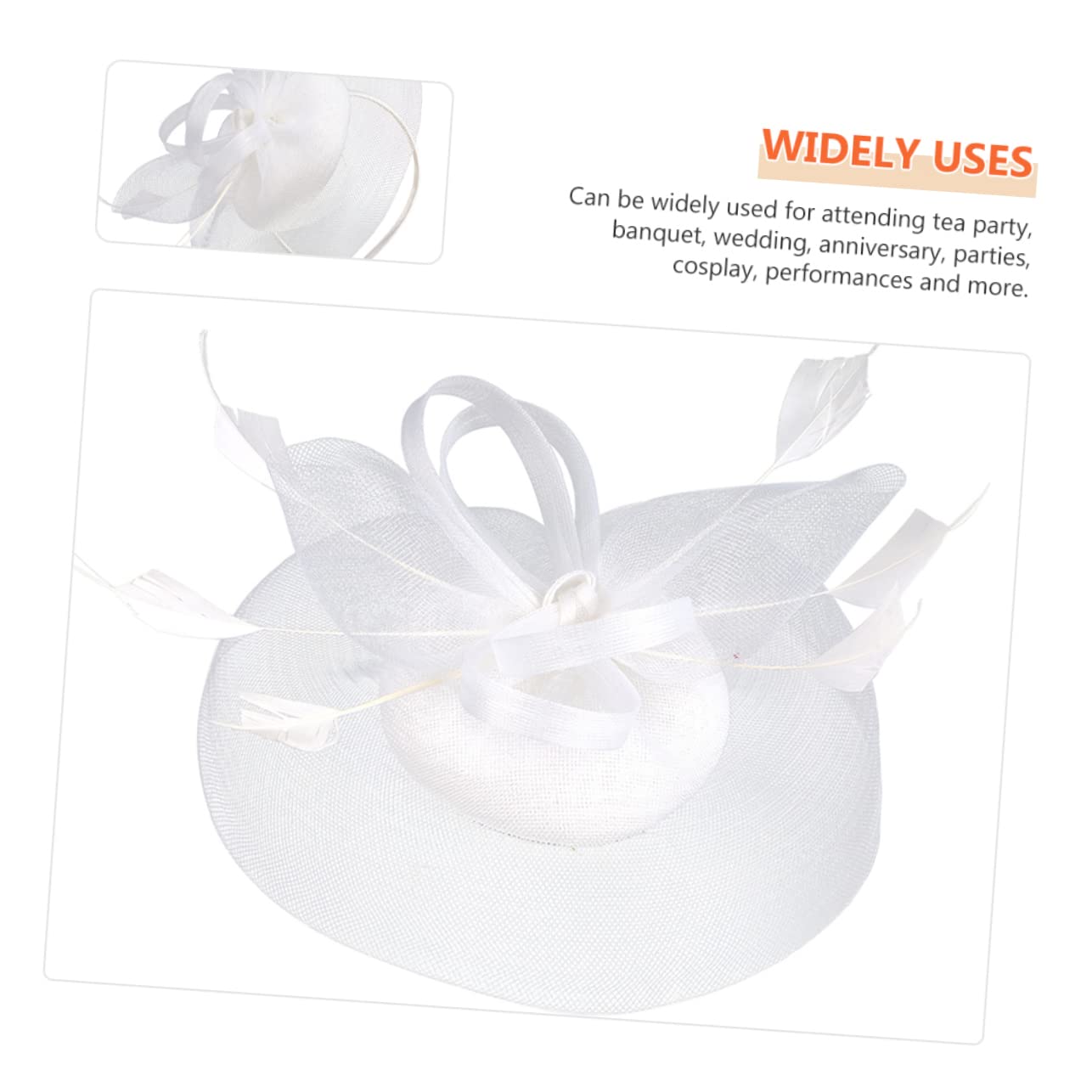 ifundom 5pezzi Fascinator Elegante con Fiori Rete per Cerimonie Cappello da Sposa per Matrimoni e Feste Accessorio Leggero per Tea Party e Banchetti