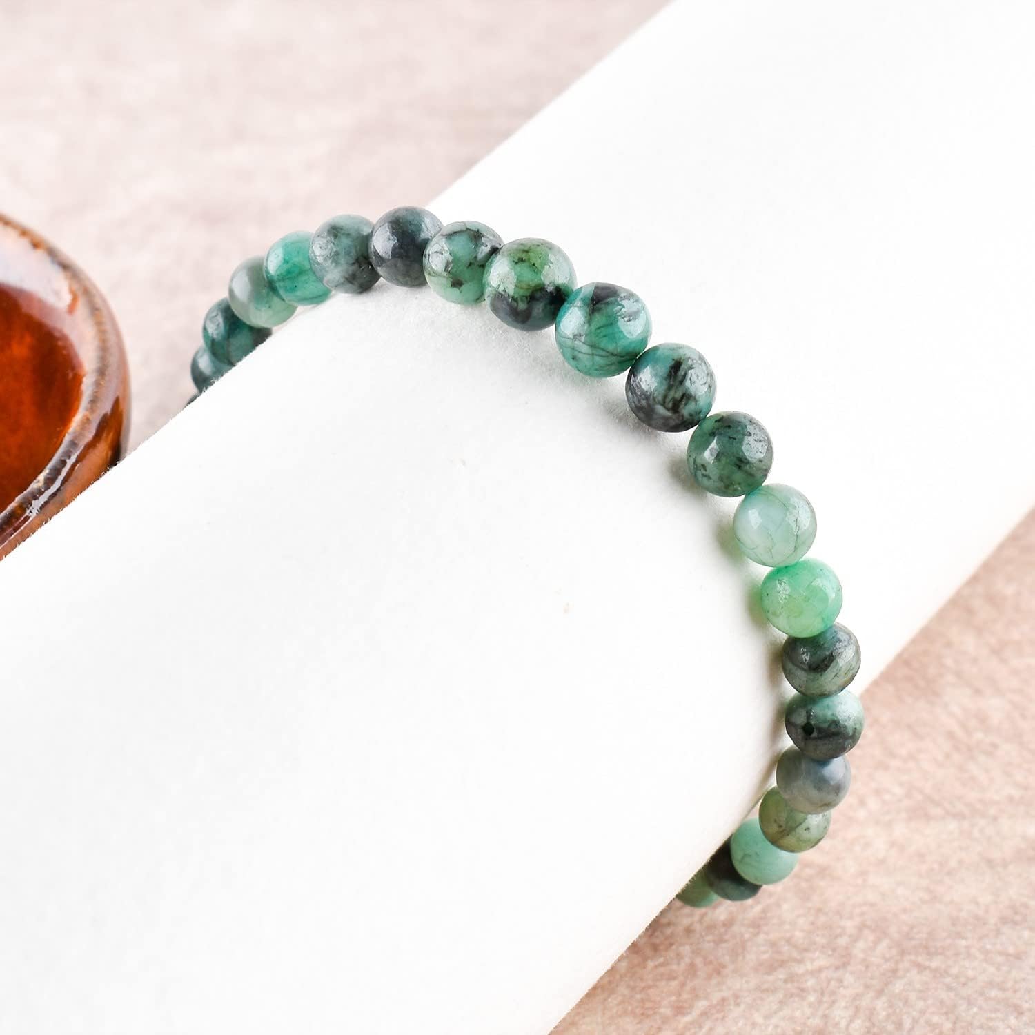 OdrillionGems Natural Emerald Gemstones Beaded Bolo Bracelet, 925 Sterling Silver, 14K Gold Plated Jewelry, May Birthstone, Adjustable Sliding Chain, Gift for Women, 10 inch - Image 4