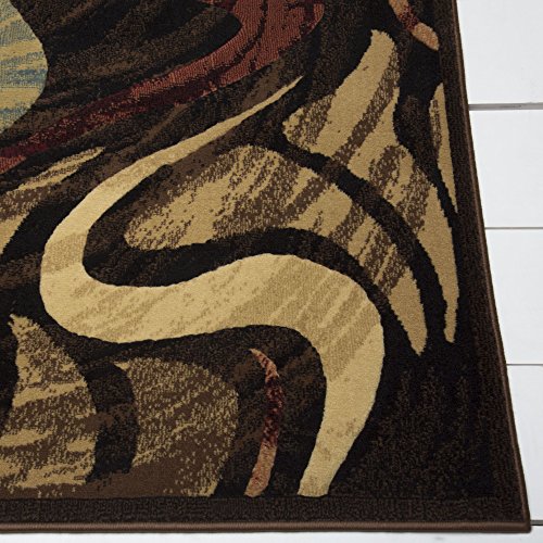 Home Dynamix Catalina Picasso Contemporary Artistic Swirl Area Rug, 7 Ft 10 In X 10 Ft 2 In, Black #TOP3