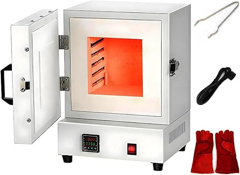 2000W Electric Kiln for Metal Melting, 2102F/1150C High Temperature Kiln Pottery at Home, Heat Treat Oven for Jewelry Making, Glazing, Dewaxing, Annealing and DIY Studio Projects