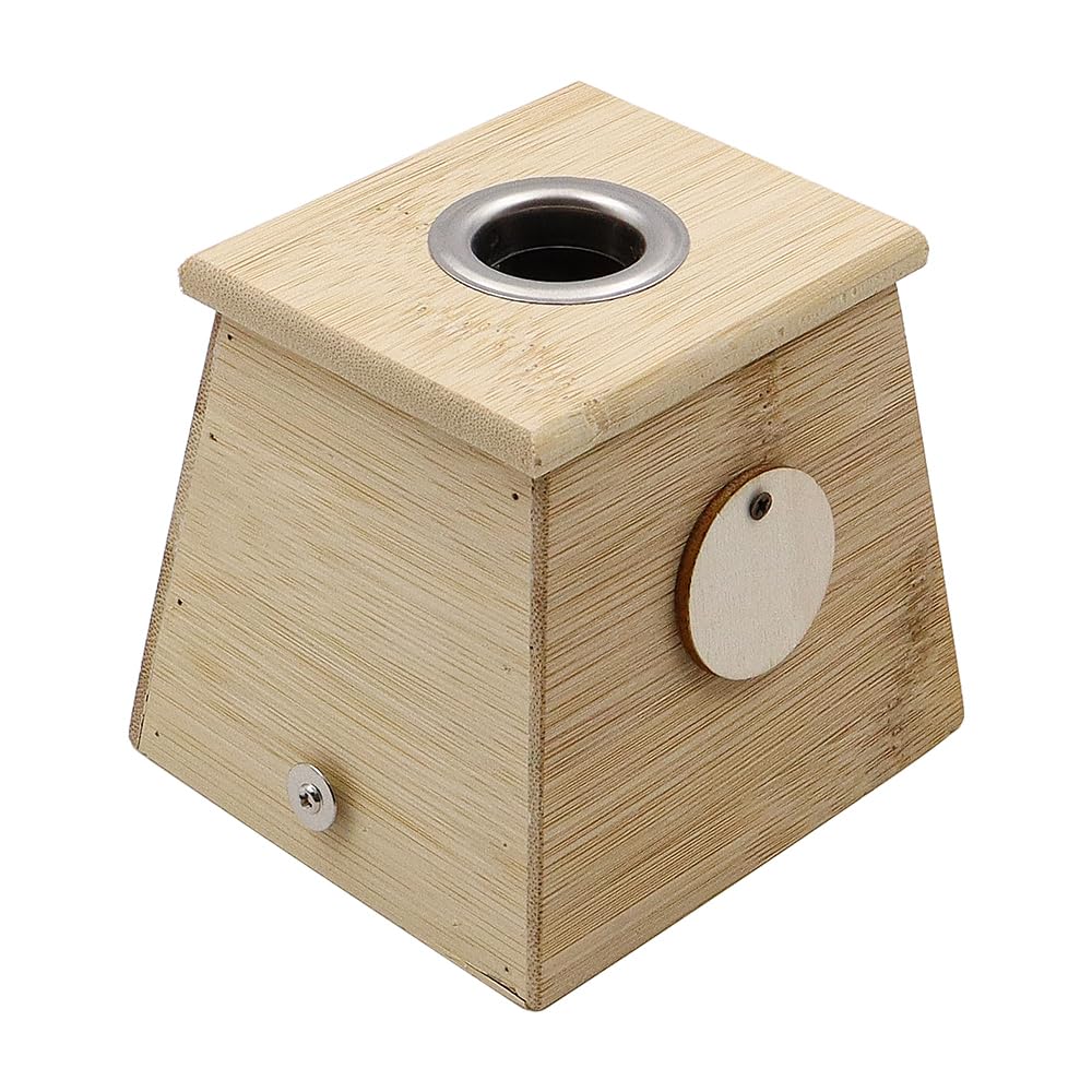 NUZAMAS Caja de sanación de bambú con un agujero, caja de moxibustión premium, terapia de moxibustión para aliviar la cintura, cuello, rodillas, hombros, dolor de espalda