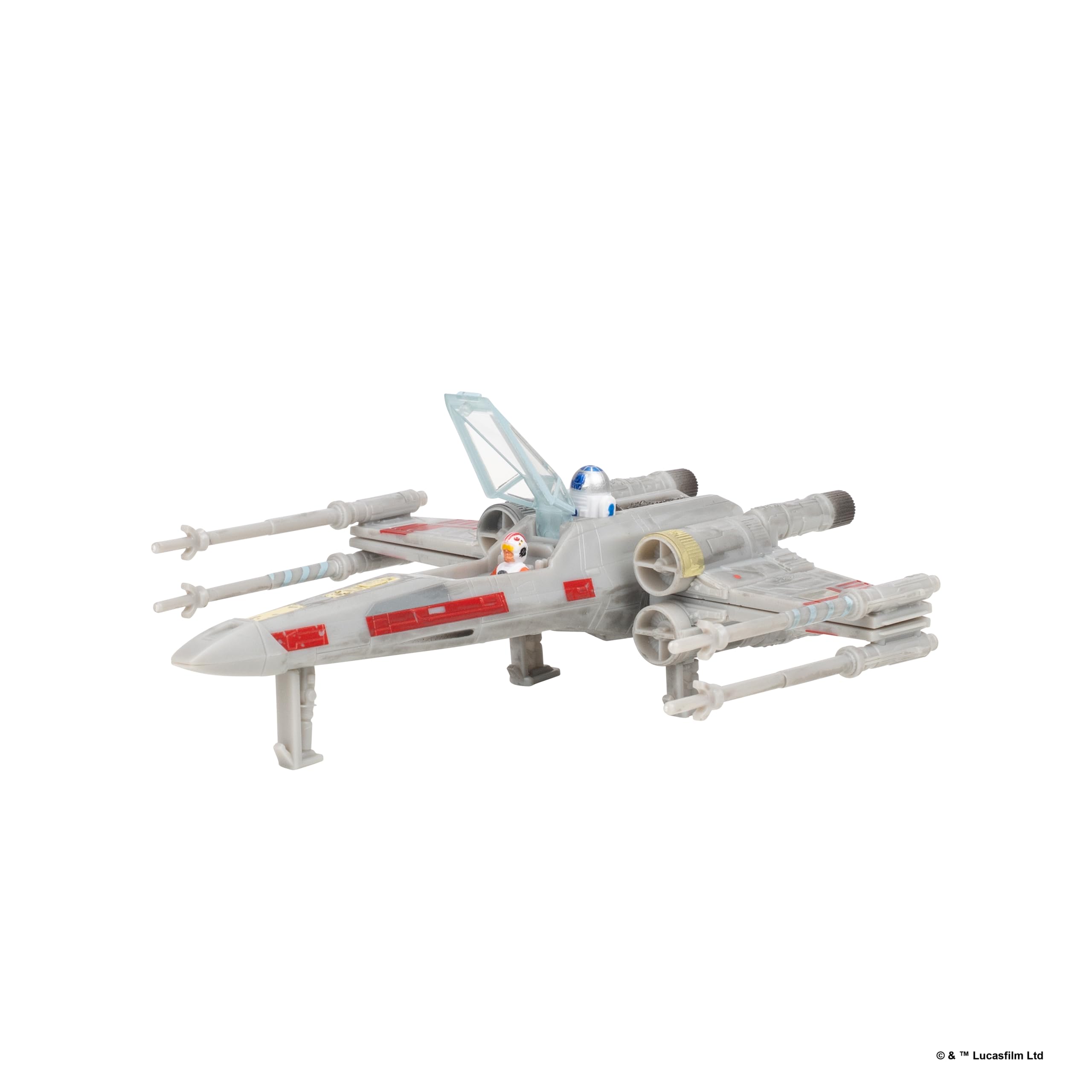 Star Wars Micro Galaxy Squadron Luke Skywalker X-Wing (edición Armada) – Vehículo de 5 pulgadas con dos accesorios de microfiguras de 1 pulgada
