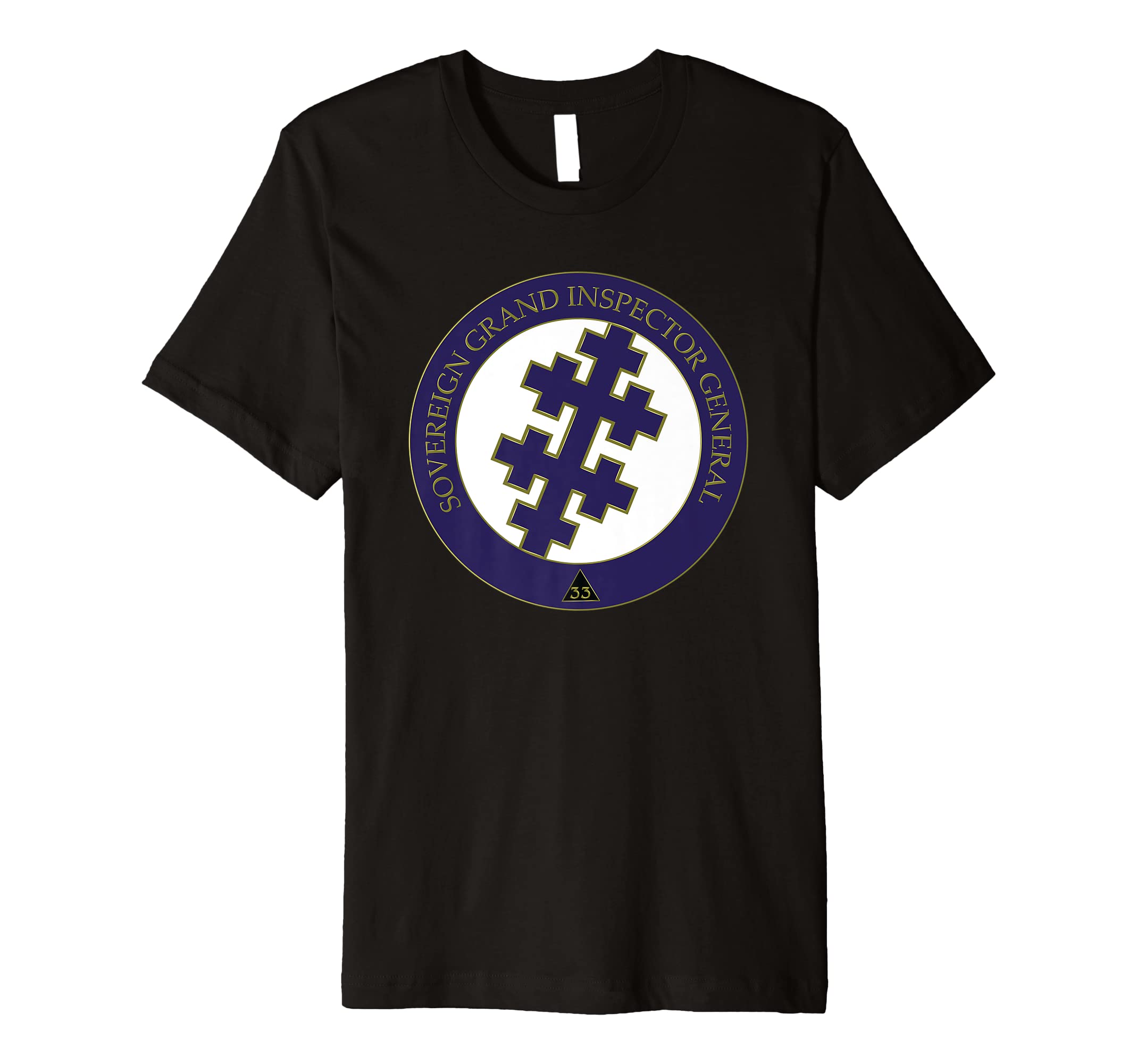 357 DesignsSovereign Grand Inspector General Mason 33 AASR 33rd Masonic Premium T-Shirt