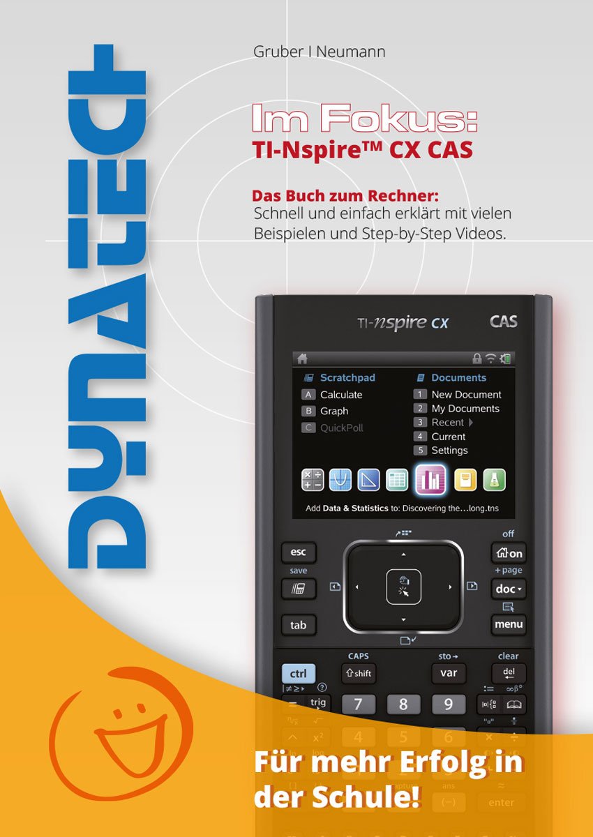 TI-Nspire CX II-T - CAS Grafikrechner Set Schulrechner Schule Uni + CalcCase Schutztasche Hülle Tasche Softy + Garantieverlängerung + Arbeitsbuch