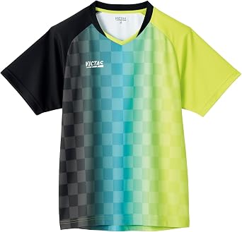 Victoras 612101 Table Tennis Vertical Gradient Game Shirt VERTICAL GRADATION GS, Certified by J.T.A. Japan Table Tennis Association