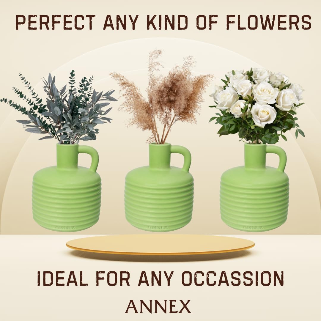 Bundle Package - Annex The Green Life Candle & Vase – Luxury Handmade Ceramic Candle with Natural Soy Wax and Elegant Decorative Vase – Perfect for Home Decor or Gifting