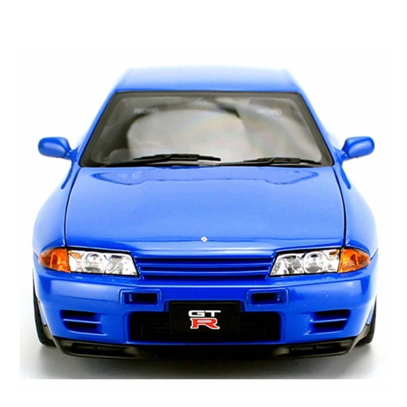 ZHONGNAN Simulation Car Model Best Gift 1/18 For Nissan Gtr R32 Skyline V-Spec II Adults Classic Exquisite Collectibles Car Model (Color : Blue)