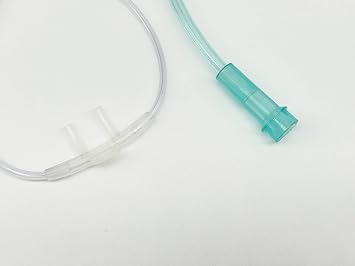 10 Pack - Super Soft Touch Vinyl Nasal Oxygen Cannula, Cushion Tip, Adult, 7' Standard Connector, Pack of 10