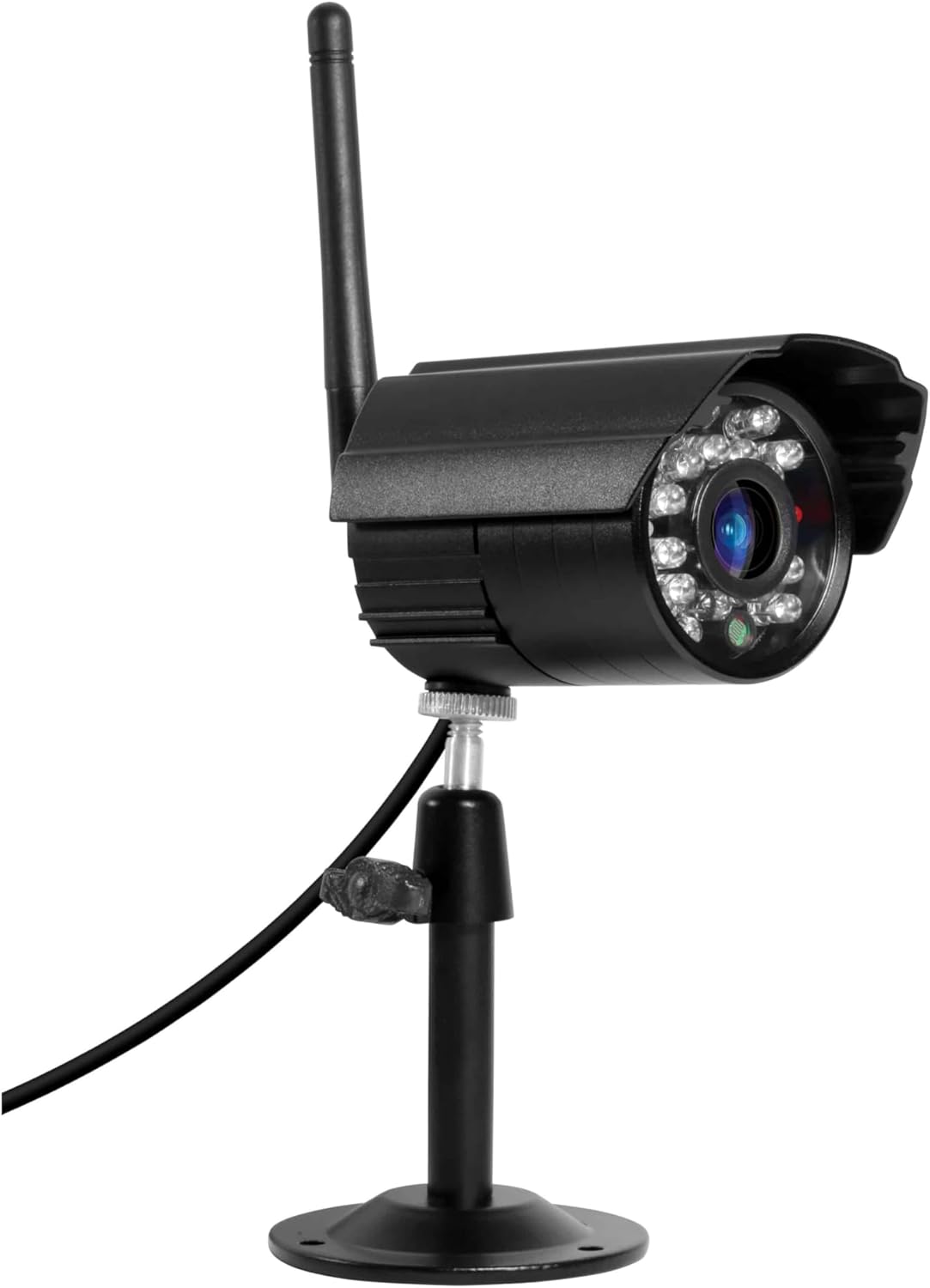 Close-up of the Technaxx TX-28 camera lens surrounded by infrared LEDs