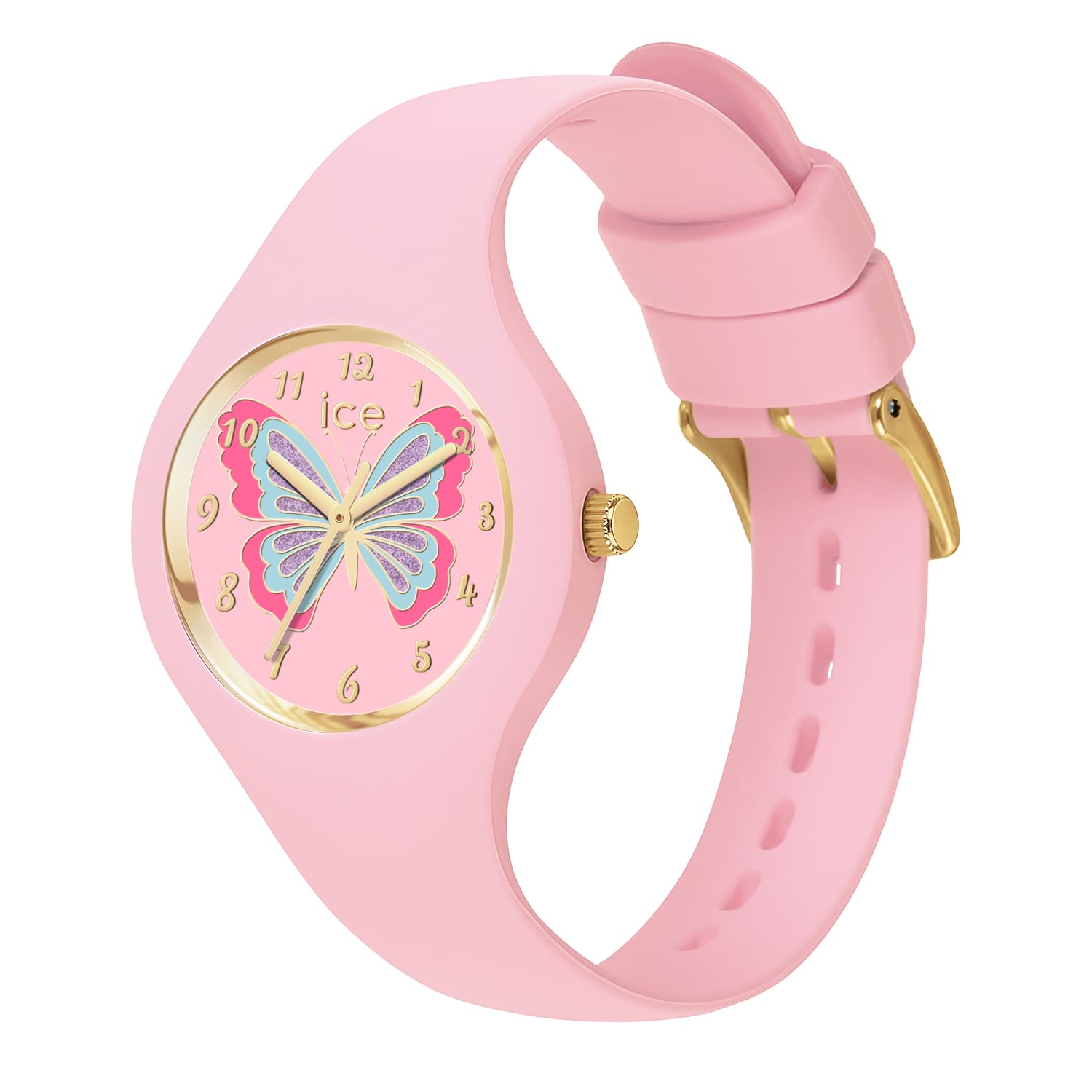 Ice-Watch - ICE fantasia Butterfly rosy - Różowy zegarek damski z plastikowym paskiem - 021954 (Extra small)