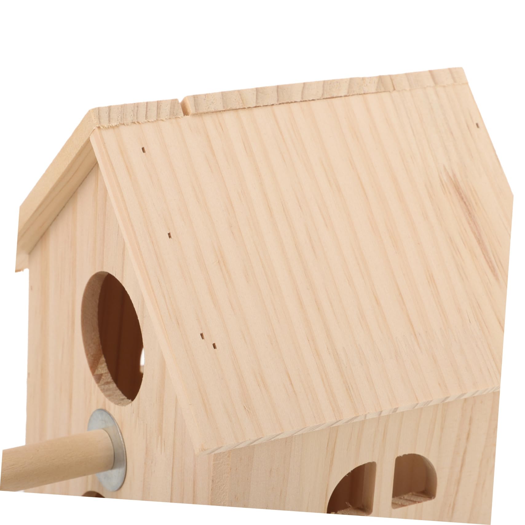 HEMOTON Caja de Cría para Periquitos de Madera Natural Nido Cálido para Aves Pequeñas Fácil Montaje Protección contra Viento y Depredadores para Jardín y Uso Doméstico