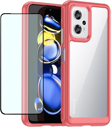 Miniatura 9 de Funda transparente para Redmi Note 11T Pro+ 5GNote 11T Pro PlusRedmi K50iPoco X4 GT con protector de pantalla, a prueba de golpes, policarbonato
